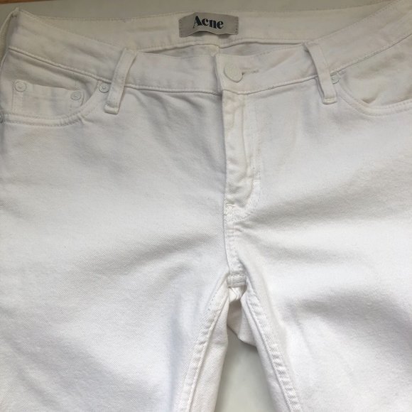 ACNE Kex Optic White Jeans Excellent Condition - Picture 8 of 13